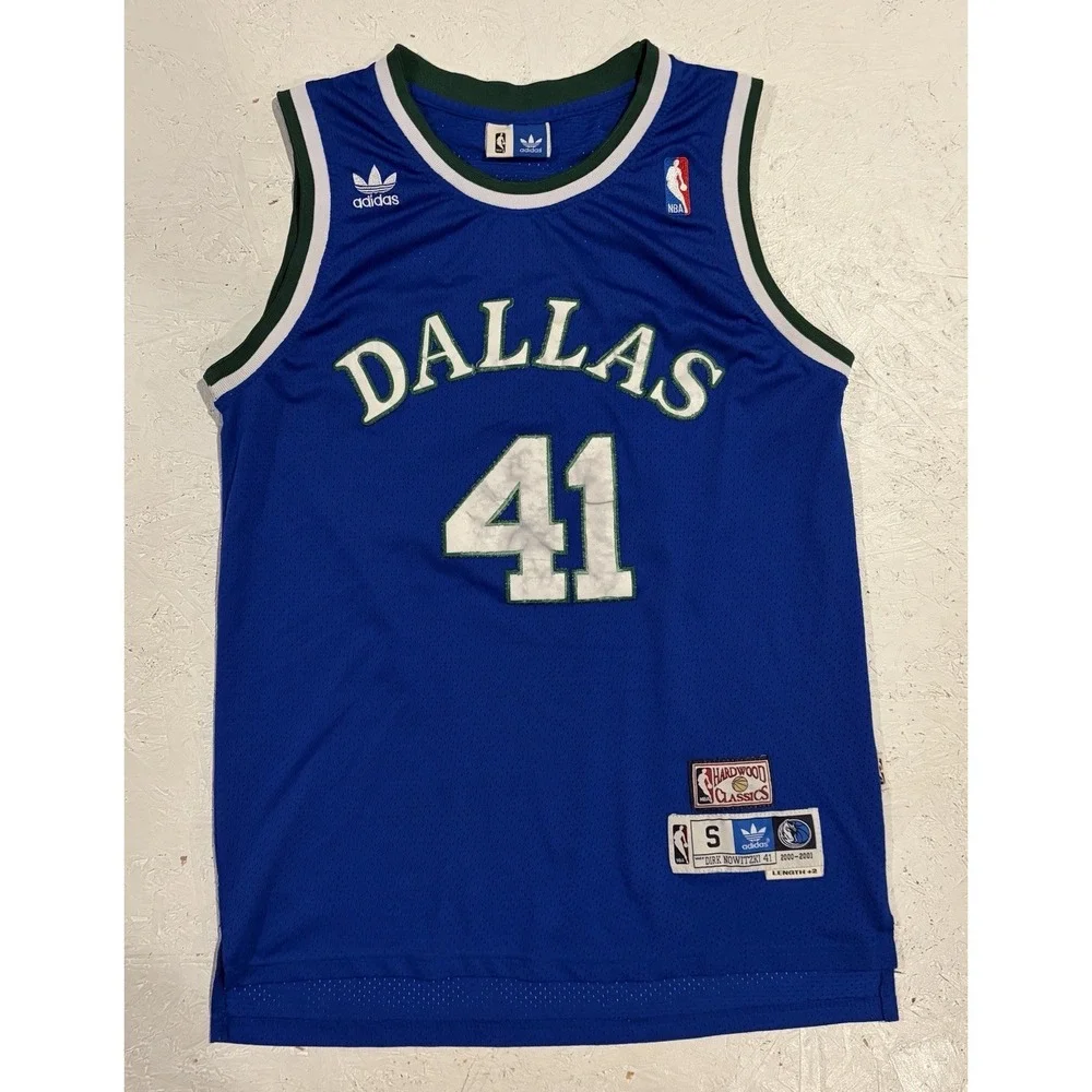 Adidas Dallas Mavericks Dirk Nowitzki Hardwood‎ Classics Jersey 2000-2001 Size S